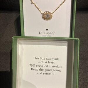 Kate Spade necklace gold necklace w/cubic zirconia